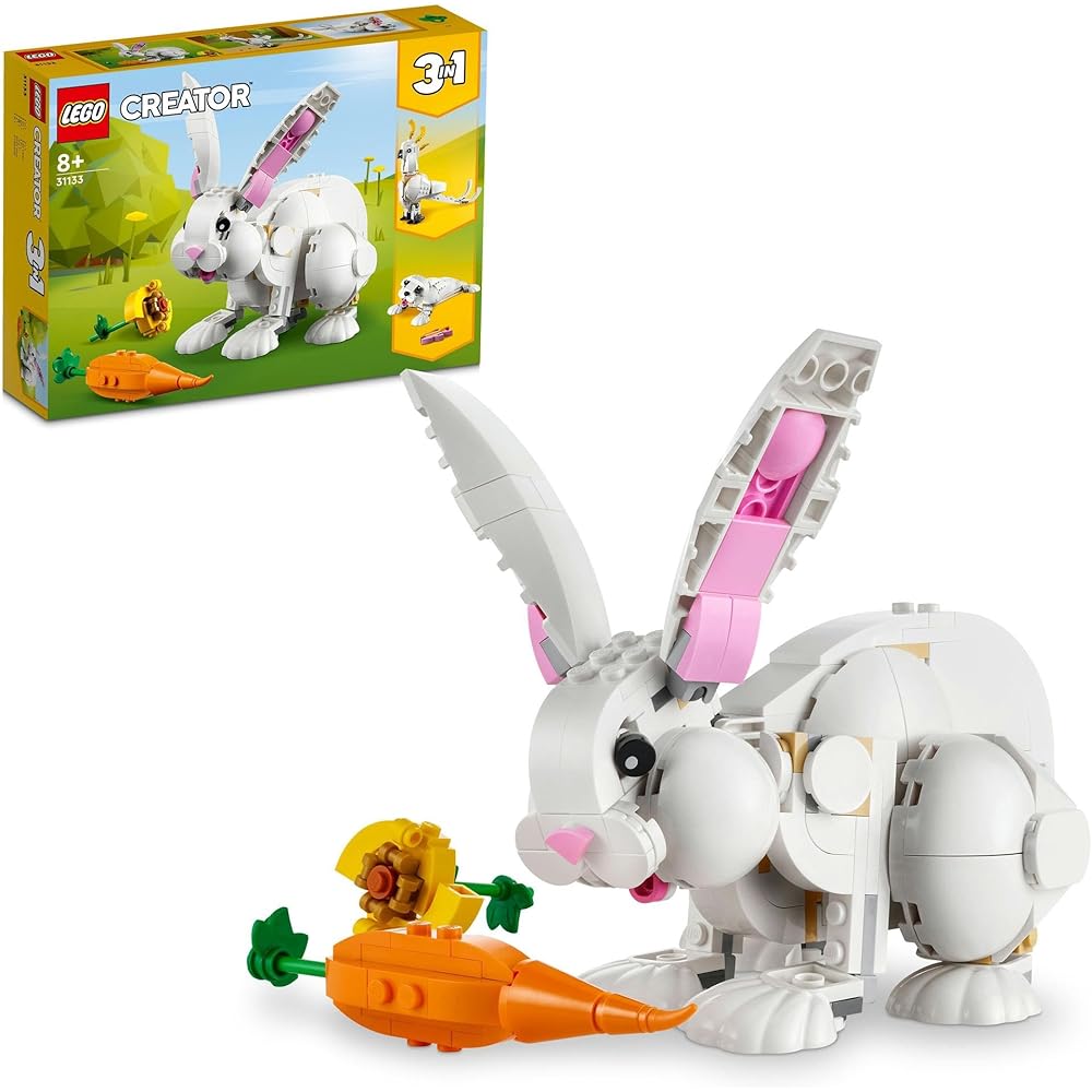 Конструктор LEGO Creator Expert Белый кролик, набор для сборки игрушек для детей 8-10 лет, тематика животных, 31133
