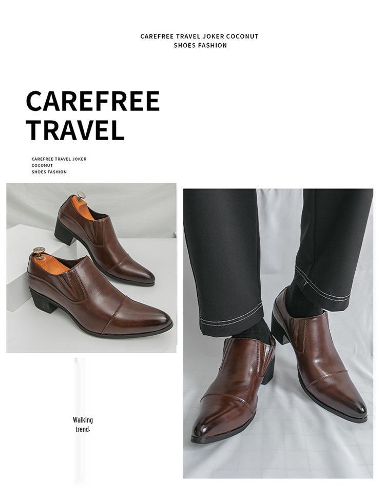 Men's Business & Casual Leather Slip-Ons: Formal & Pointed Toe Loafers for Spring/Autumn