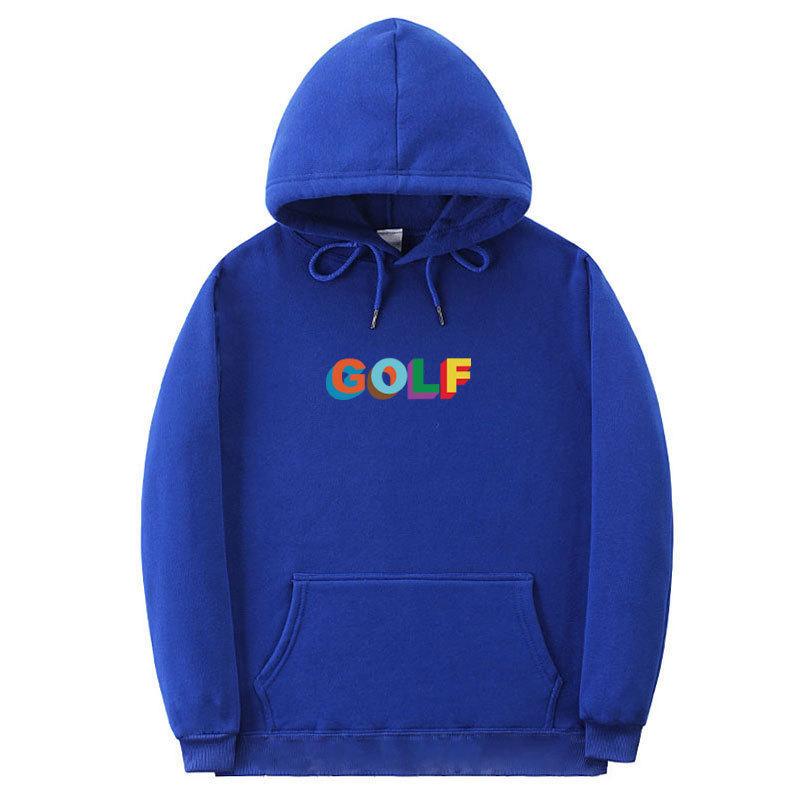 Solid color fleece hooded sweater letter print men's and women's loose sports and leisure
