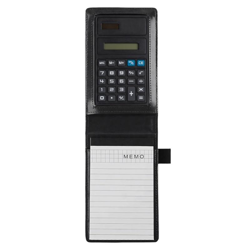 

Budget Planner Organizers Binders Cover PU Leather Light Weight Personals Wallets with Handle Calculator and Clipboard чорний
