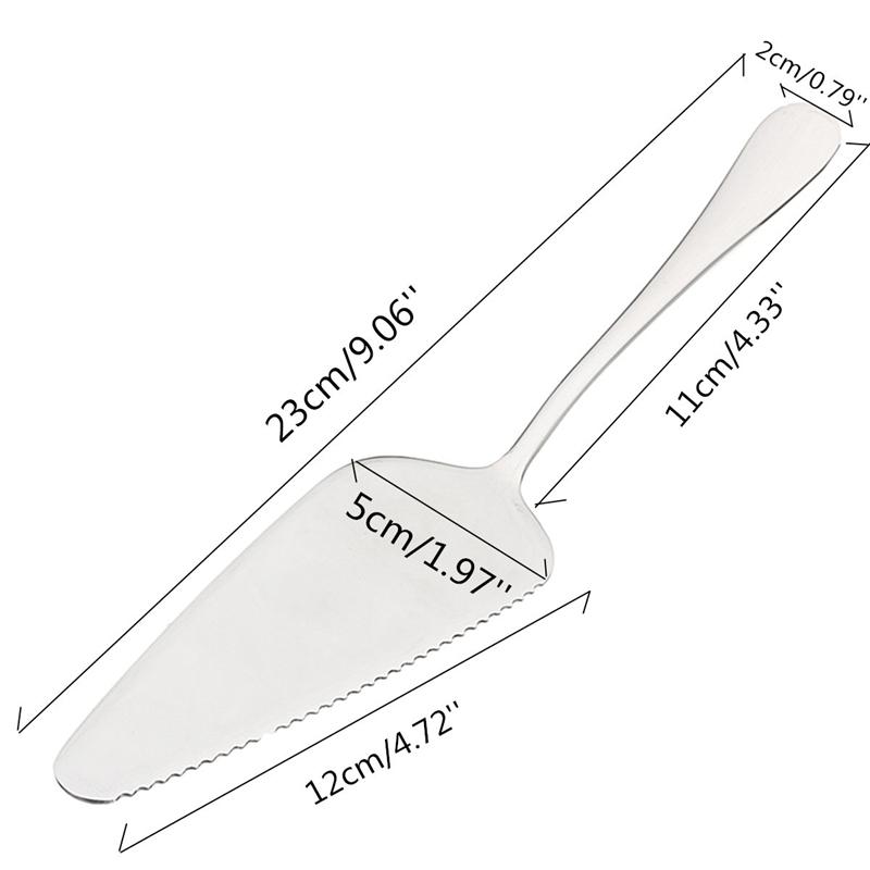 2 Stück Kuchenschaufel Messer Spachtel Lebensmittelqualität Edelstahl Eisportionierer Hochzeitstorten-Transfer Westliche Pizza Dessertwerkzeug Küchenutensil