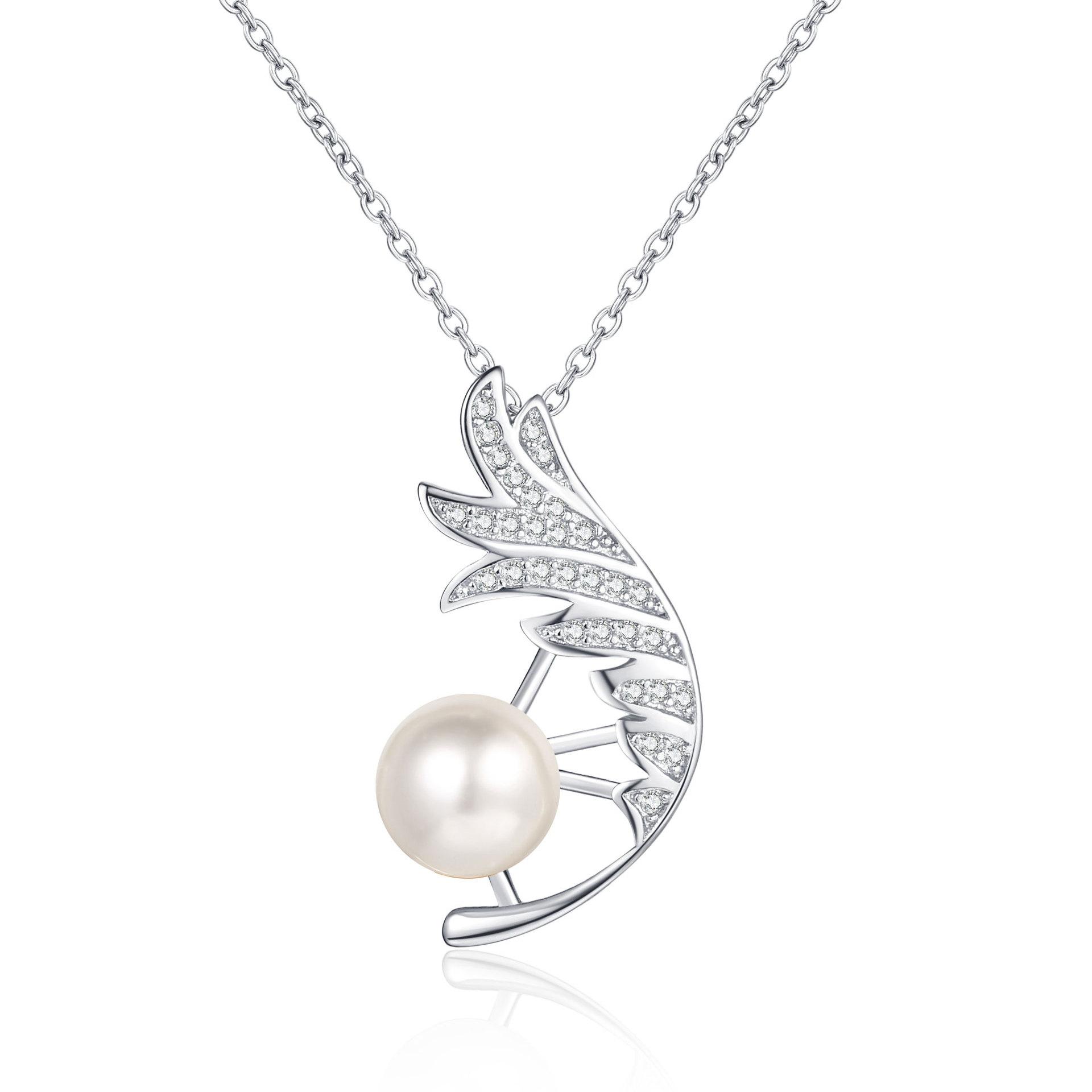 

New Style, Light Luxury Design, Feather Necklace, Women s Ins Style, High-end Pearl Pendant