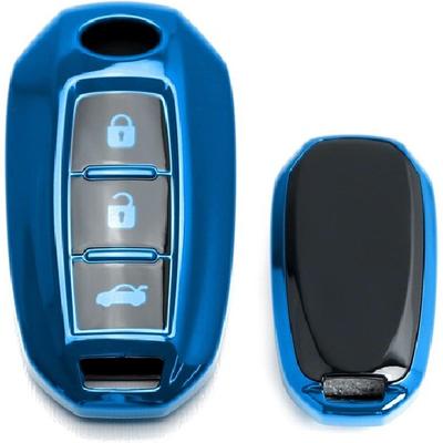 Gloss Blue Full Coverage TPU Key Fob Case For Infiniti Q50 Q60 QX50 QX60 Car Key