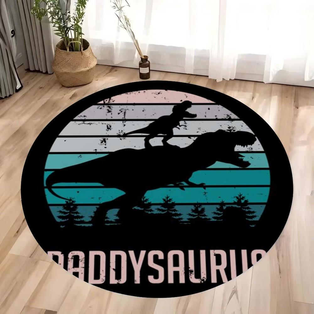 MINISO Disney JURASSIC PARK Dinosaur Round Carpet Non-slip Rugs for Home Living Room Rug Washable Bedroom Floor Mat Gift
