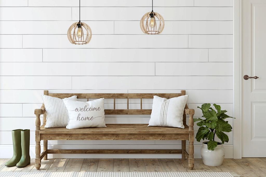 MODERNE HOLZ-LED-DECKENHÄNGELEUCHTE