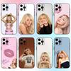Sabrina Caprenter Phone Case For iPhone17,16,15,14,13,12,11 Plus,Pro Max Soft Black Cover
