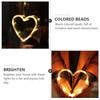 3Pcs Heart Shape Window Hanging Lights Suction Cup Decor for Valentine's Day Bedroom Living Room Cafe Hotel Bar Gift LED