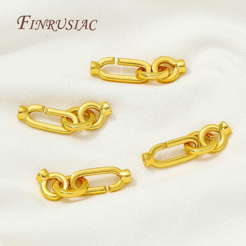 18K Vergoldete Verschlüsse Für Armbänder, Messing-Karabiner Für Halsketten Herstellung Zubehör, Verbindungsstücke Verschlüsse DIY Schmuckzubehör