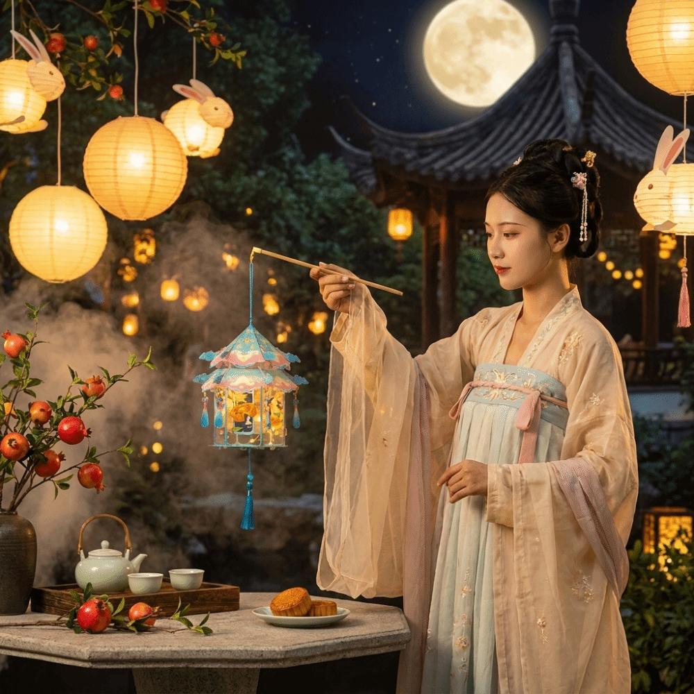 Lightweight DIY Craft Material Kit PVC Handheld Lantern Hanging LED Lantern Spring Festival