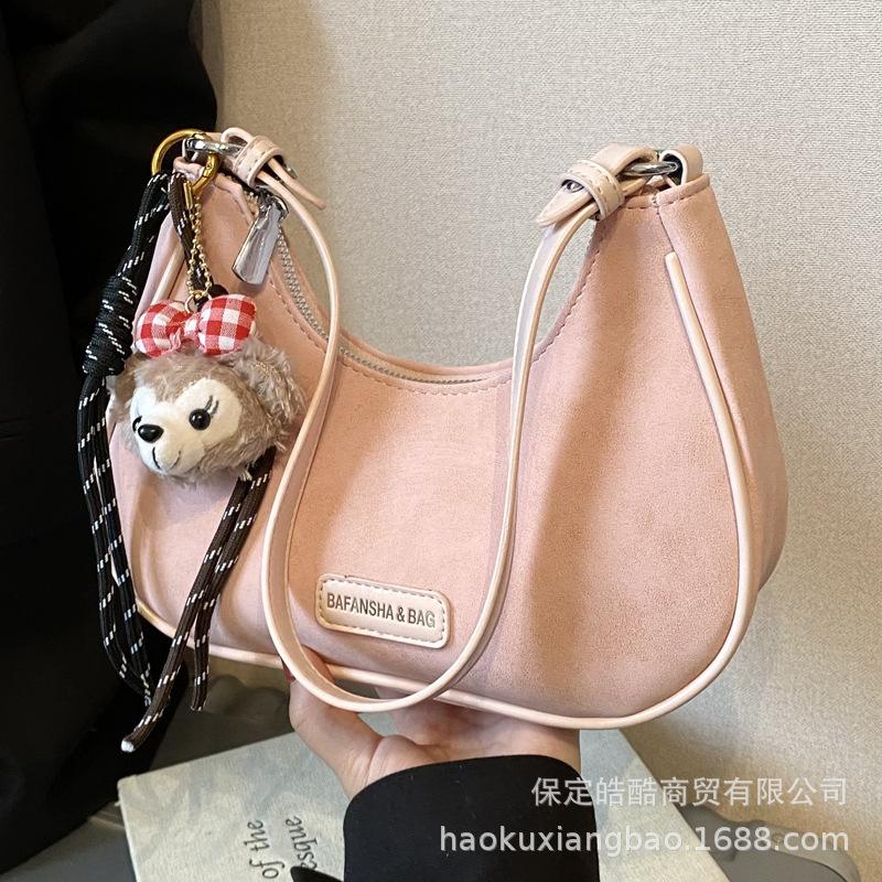 Niche design bag women's large capacity 2025 new autumn and winter retro shoulder underarm messenger bag commuter dumpling bag