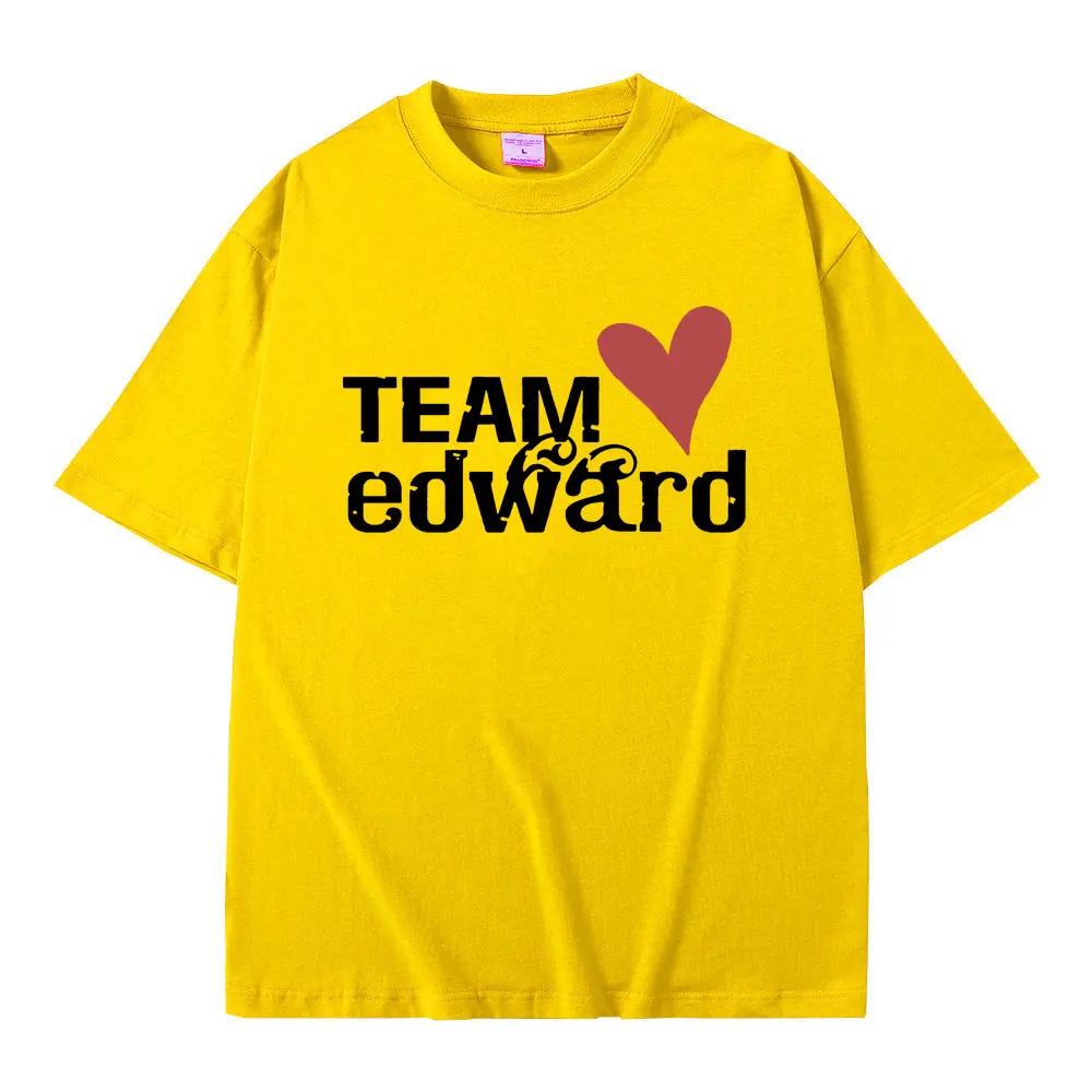 Jacob Wears Team Edward Same Style T Shirt Twilight Fans Clothing Vintage T Shirts Men Women Cotton Oversized T-shirts