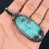 Amazonite Gemstone Pure Copper Wire Wrapped Handmade Jewelry Pendant For Gift