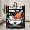 Soft Warm Blanket for Students Denji and Pochita Chainsaw Man Design Flannel Throw Blanket for Sofa Bed Chair Cover