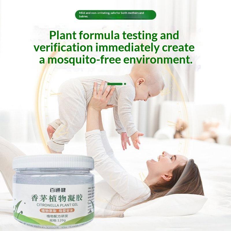 Citronella Mosquito Repellent Gel Plant Based Non Toxic Safe For Pregnant Women And Baby Indoor Home Bedroom Living Room Use