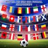 2024 European 24 Countries Flag Football Cup Flags Bunting National String Flags Football Event for Party Decoration