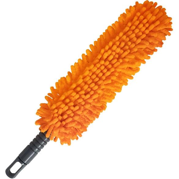 16'' Microfiber Duster with Long Handle,Reusable Detachable Head Duster for Car Interiors,Windows, Furniture, Electronics,Home