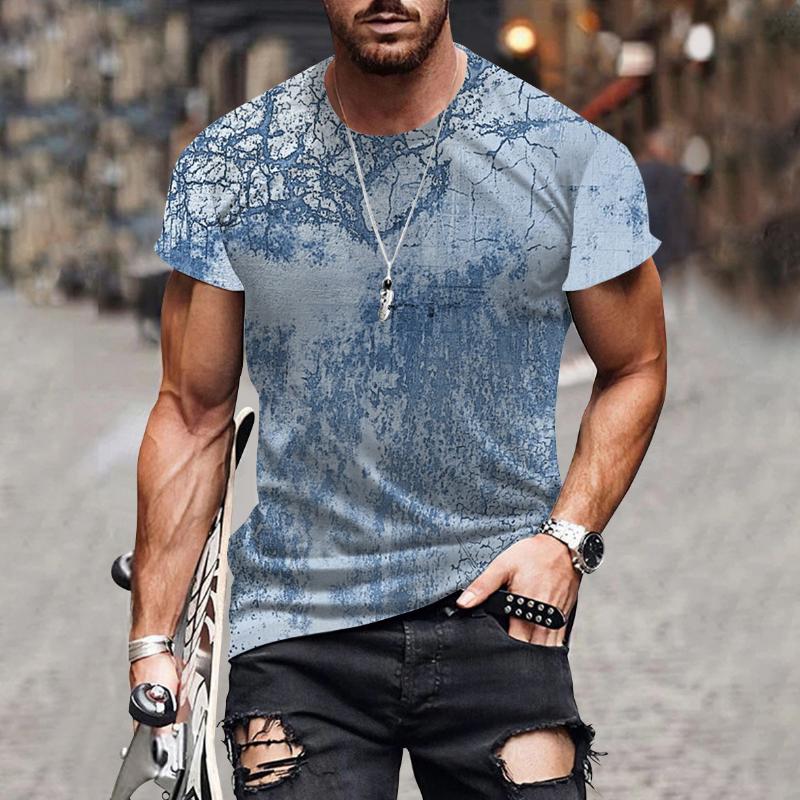 European and American Cross-border Summer Men's T-shirt 3D Digital Printing Short Sleeve LiExpress