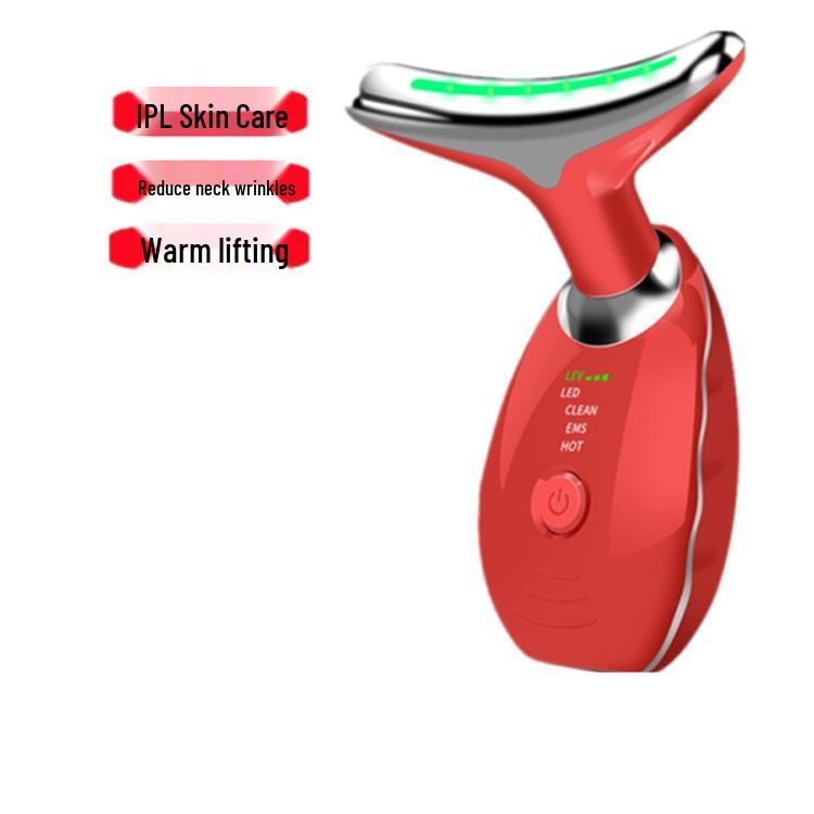 Tricolor Beauty Neck Device: Firms, Lifts, and Reduces Neck Lines and Nasolabial Folds with Care Massage and Protection