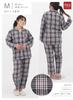 Kaituck Family POLO BCS Viyella Brushed Shirt Long Check Sizes Women's Yarn-Dyed Pajamas, Sleeve, Pattern, Spring/Autumn, M/L (M, Charcoal)