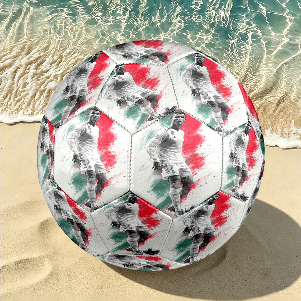 1pc Ronaldos Jersey Glory Soccer Ball Size 5, Suitable for Practice Matches/tournament Training,Lightweight and Durable. Cl70213