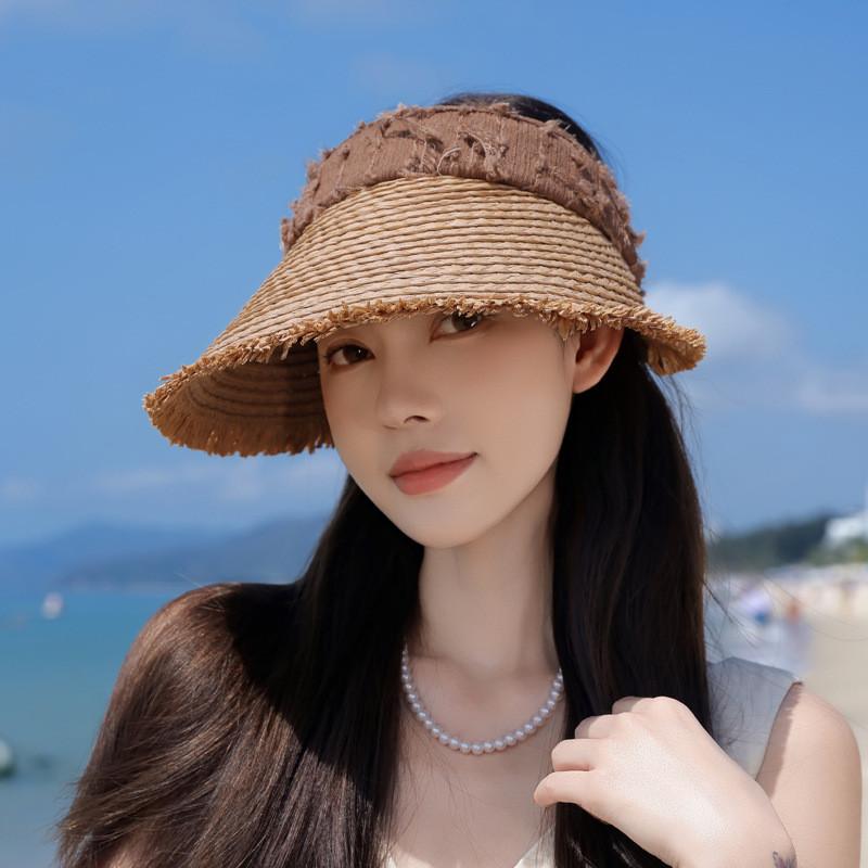 Summer Breeze Straw Hat With Wide Brim And Lightweight Paper Grass Fabric For Sunshade And Style