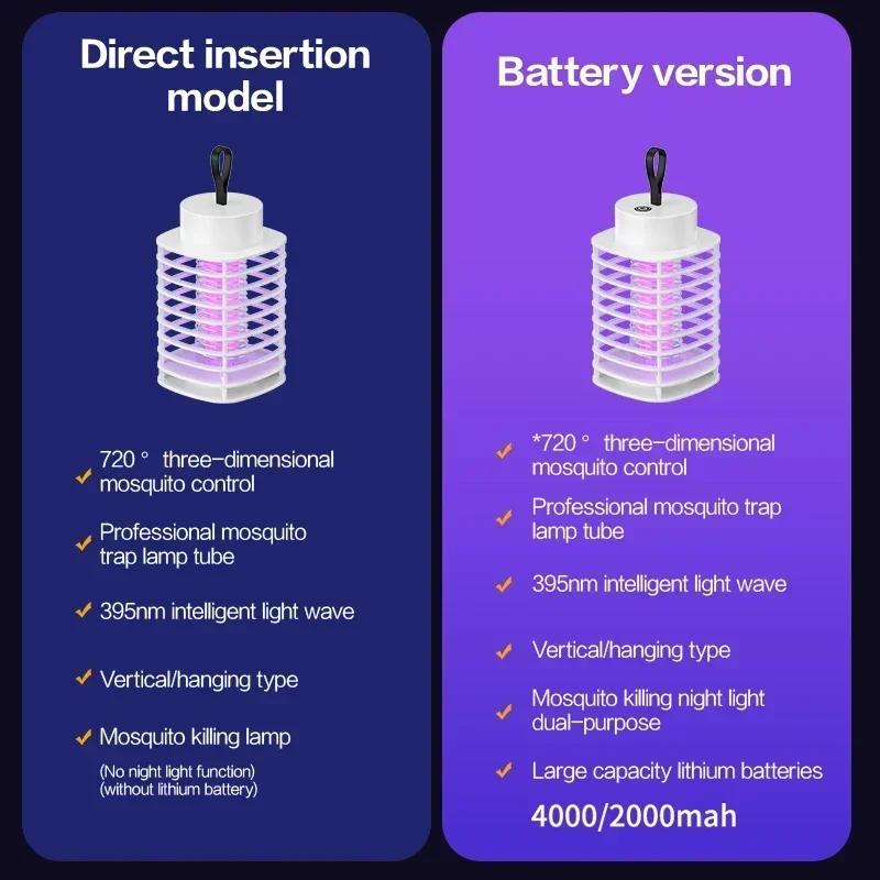 Electric Shock Mosquito Killer Lamp USB 5V Fly Trap Zapper Insect Killer Repellent Bedroom Indoor Outdoor Anti Mosquito Trap