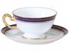 Okura Art Pottery Gold Wing (Ruri) Cup & Saucer, Coffee/Tea, Approx. 195cc, Made In Japan, 6c/9341