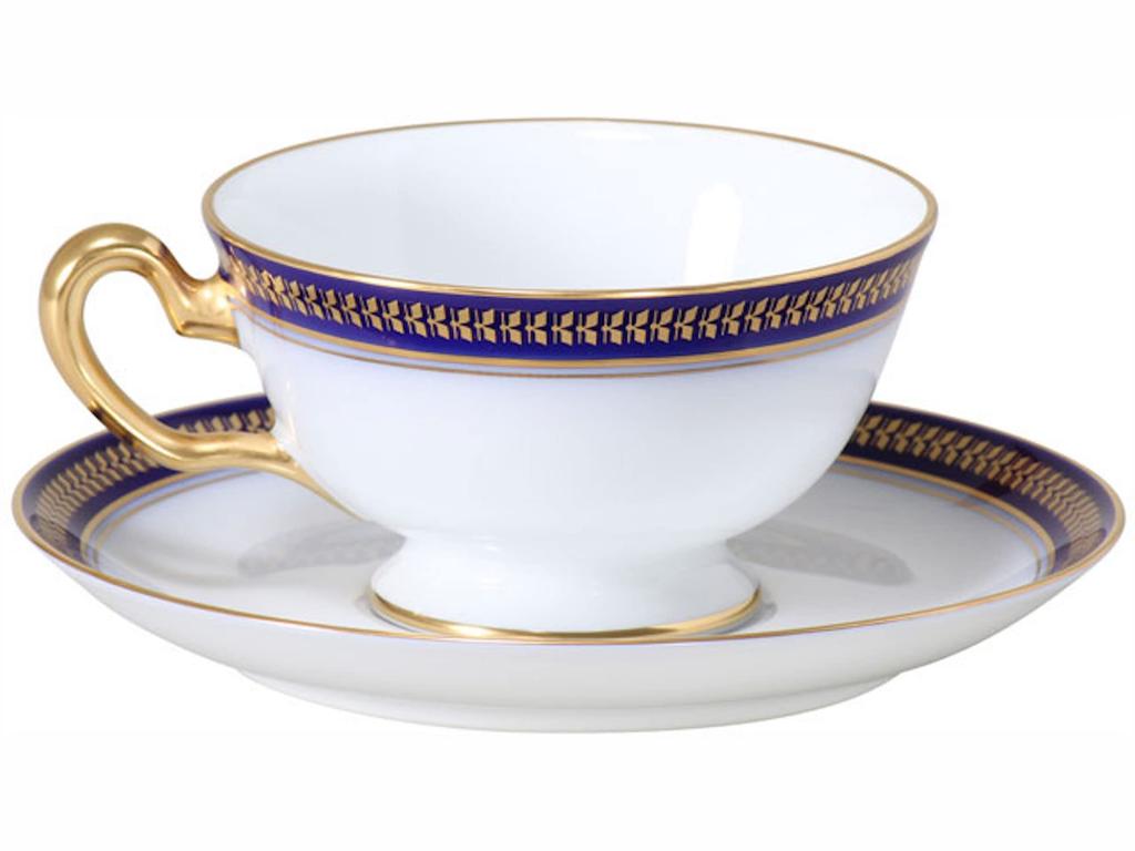 Okura Art Pottery Gold Wing (Ruri) Cup & Saucer, Coffee/Tea, Approx. 195cc, Made In Japan, 6c/9341