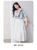 Hanging lace edge A-line skirt