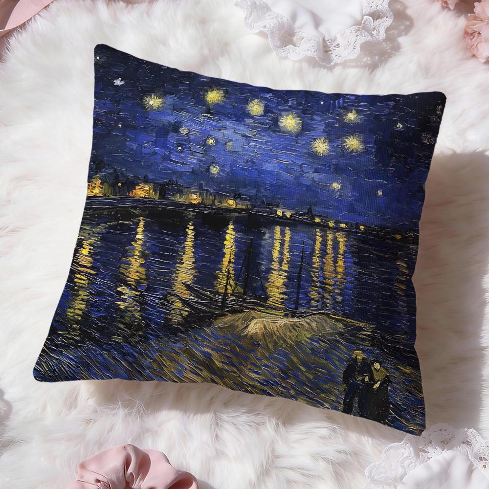 Paintings VVincent van GoghS Cushion Cover Premium Comfort Reversible Pillow Cove -Two in One Design for Any Room & Car Interior