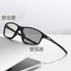 Simple color-changing glasses Ultra-light sports anti-collision outdoor can be matched with degrees Myopia glasses Black frame Student anti-drop