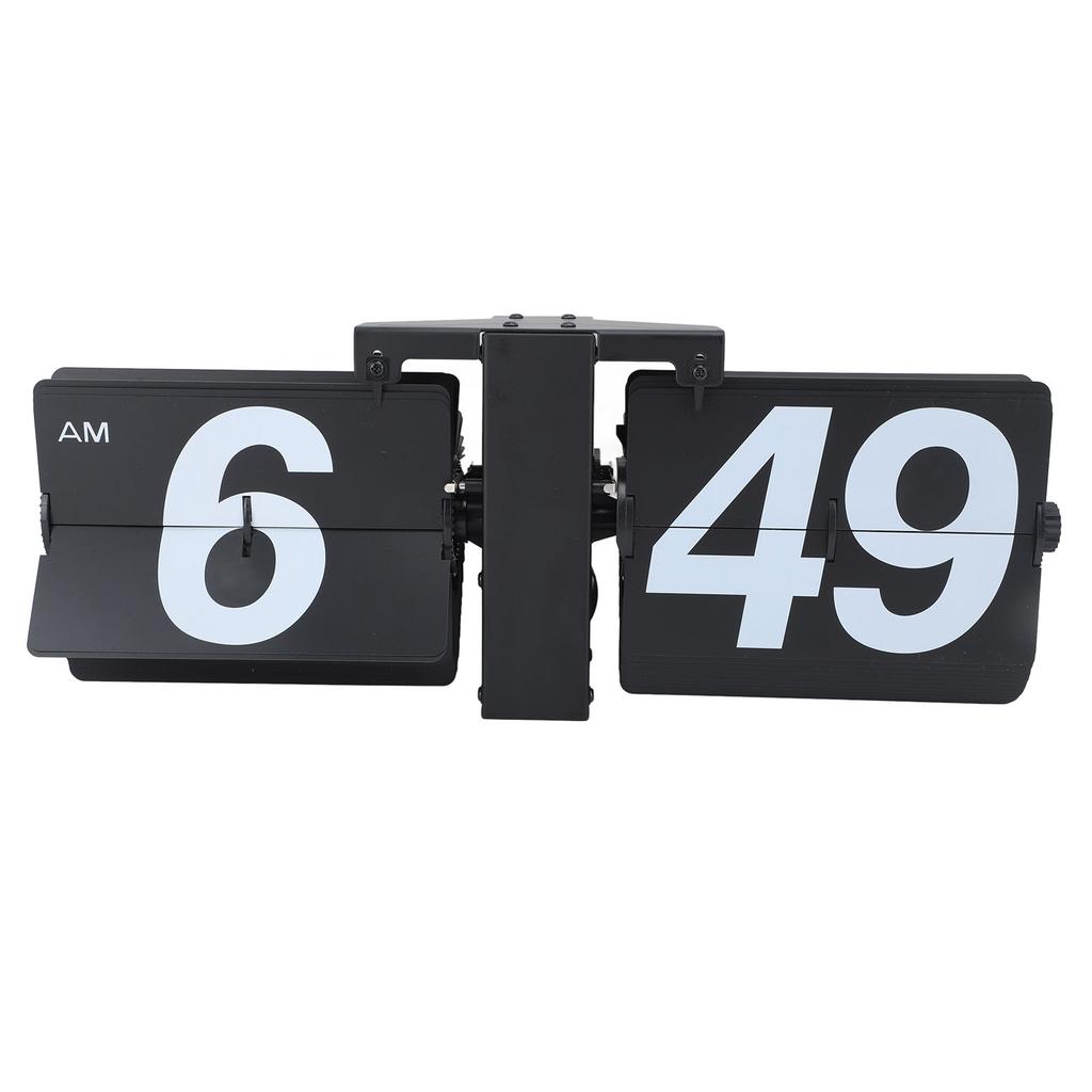 Flip Clock PVC Stainless Steel Battery Powered Retro Mechanical Digital Automatic Flip Down Desk Clock for Living Room