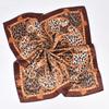 1Pcs Women'S Leopard Print 90 Silk Scarf Imitation Silk Fashion Trend Leopard Print Multi-Color Stitching Large Square Scarf