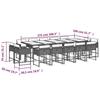 VidaXL 15-piece Garden Dining Set Cushions Black Braided Resin 3278178