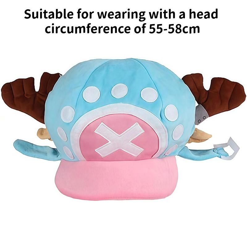 Anime One Piece Plush Hat Tony Tony Chopper Trafalgar Law Cosplay Plush Hat Halloween Party Costume Hat Accessories Prop
