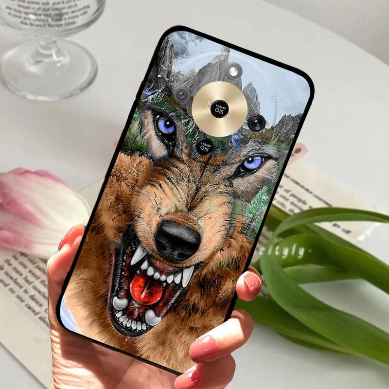 For Honor X9D Phone Case MTN-NX1 Cool Wolf Lion Silicone Back Cover For Honor Magic 8 Lite X 70 HonorX70 HonorX9d Soft TPU Funda