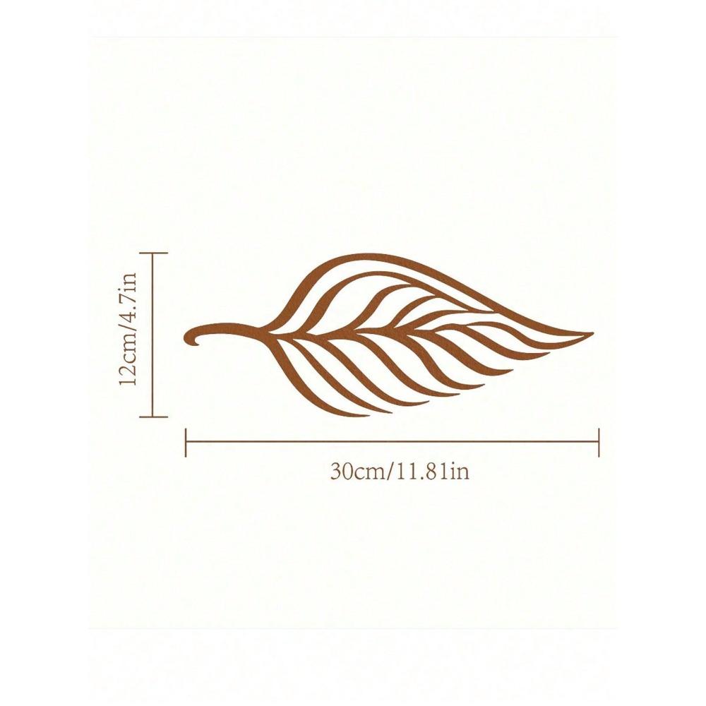 Large Metal Leaf Wall Decor for Living Room, Bedroom, Garden, Patio, Waterproof Rustproof Outdoor Art