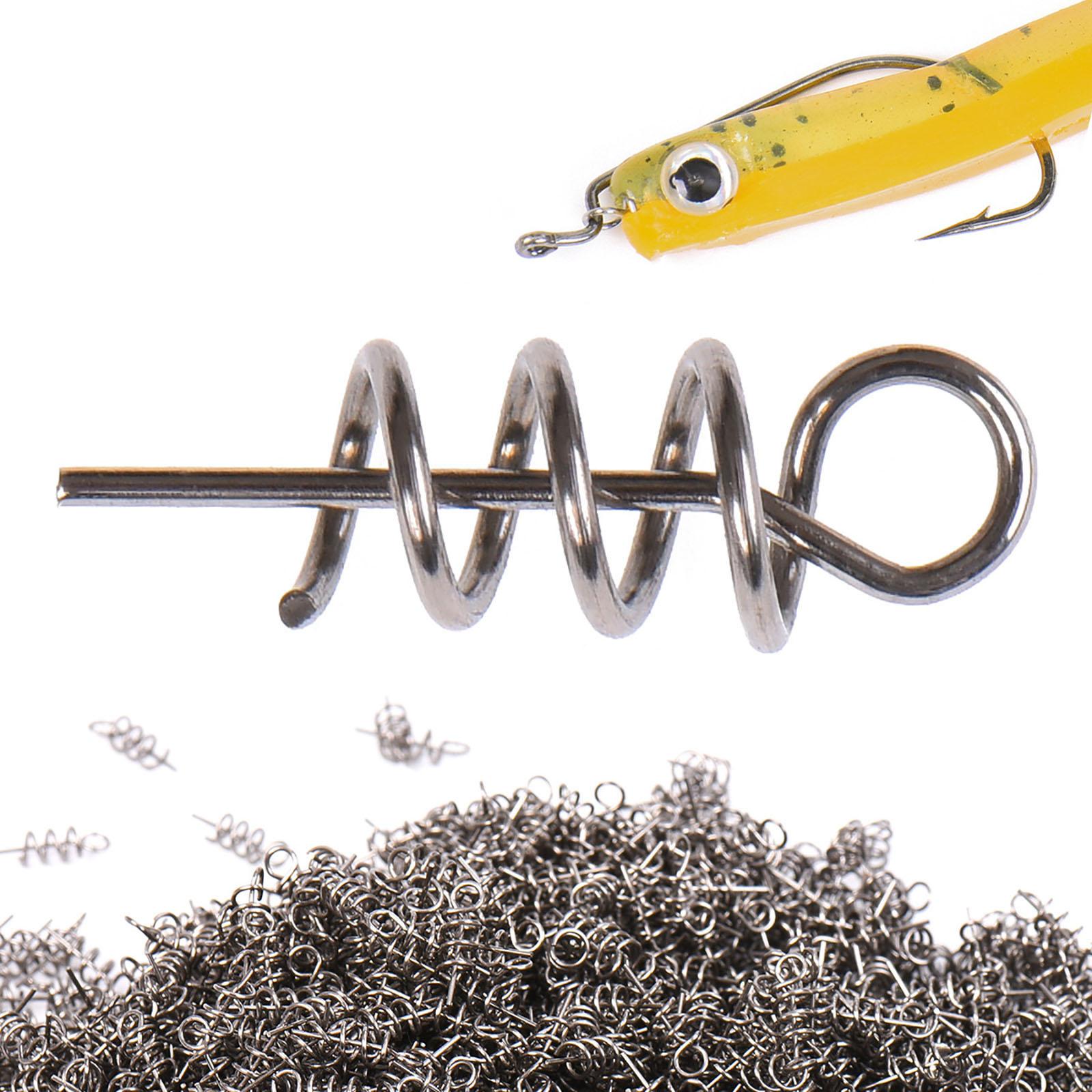 

50pcs Spring Lock Pin Crank Hook Fishing Connector Stainless Steel Swivels Snap Soft Bait Fishing Tackle Accessories 14mm#1