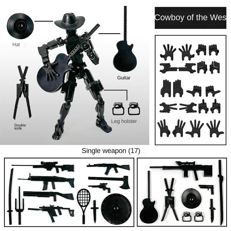 Non-Toxic 3D Printing Lucky Dummy13 Multi Joint Building Blocks Dummy Doll Diy Assembly Toy Doll Model Bricks Toy Gift For Adult Kids