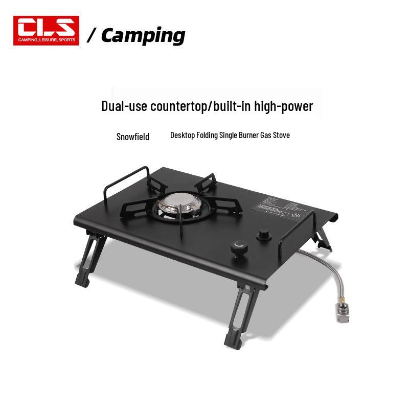 Portable Outdoor Folding Gas Stove: Compact Camping Cookware for Tabletop or Car Use