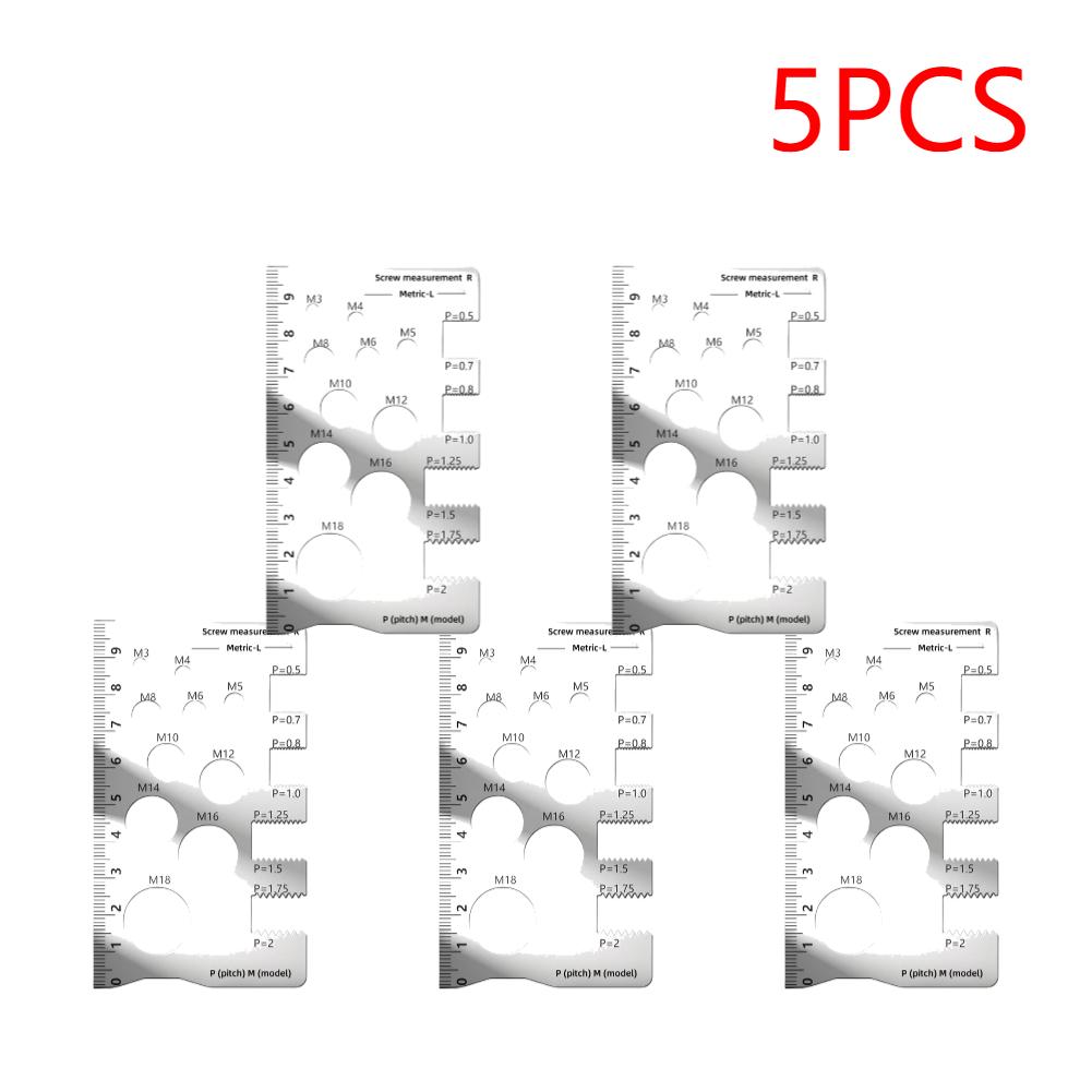 3-10PCS Screw Thread Pitch Gauge Ruler Anti-Slip Industry Standard Pitch Gauge Metric Screw Thread Pitch Gauge for Industry/Home