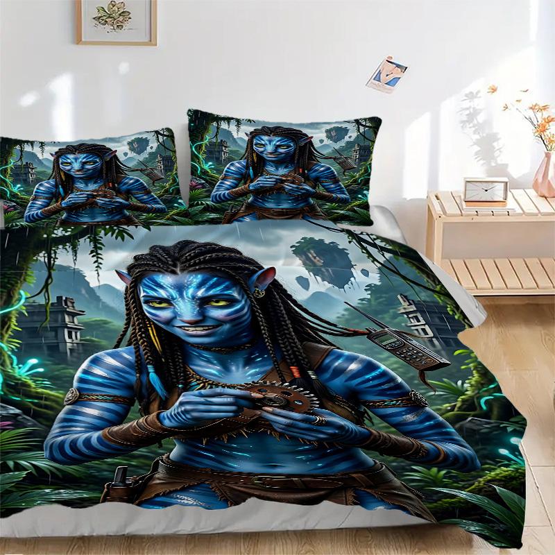 Avatar World Adventure Print 3Pcs Bedding Setduvet Cover With 2 Bedropillowcase Home Birthday Gift