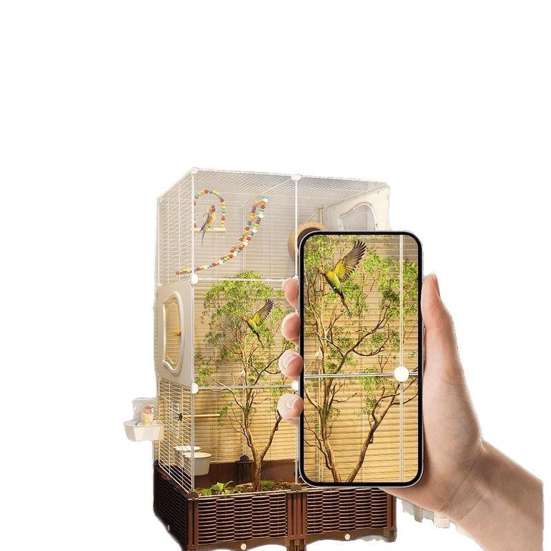 Luxury Splash-Proof Bird Villa: Eco-Friendly, Spacious Home for Parrots, Cockatiels, Budgies, and Peonies