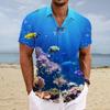 Men's Summer Hawaiian Shirt With Floral Lemon Pattern