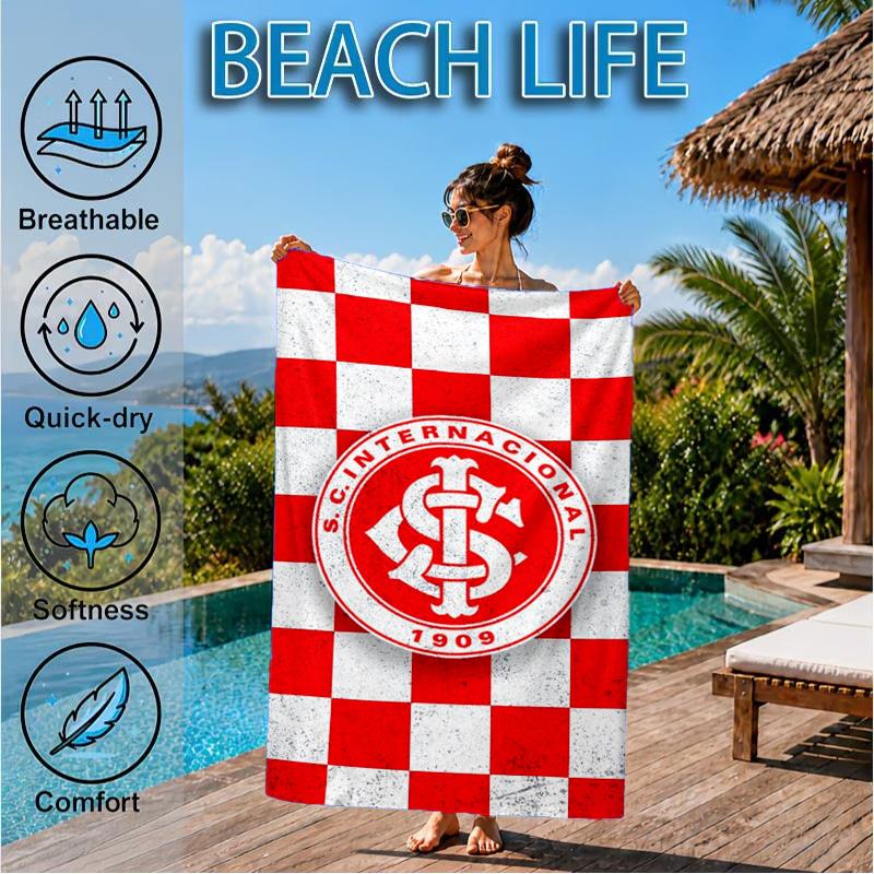 Always Fight Spirit Printed Microfiber Beach Towel, Soft And Absorbent, Quick-Dry, Ideal for Summer Travel, Beach Essential, Swimming Pool