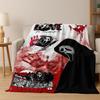 Manta de Franela de Personajes de Terror S-Grito Cara de Fantasma, Manta Suave Acogedora para Hogar Dormitorio Cama Sofá Cubierta de Picnic Regalo para Niños