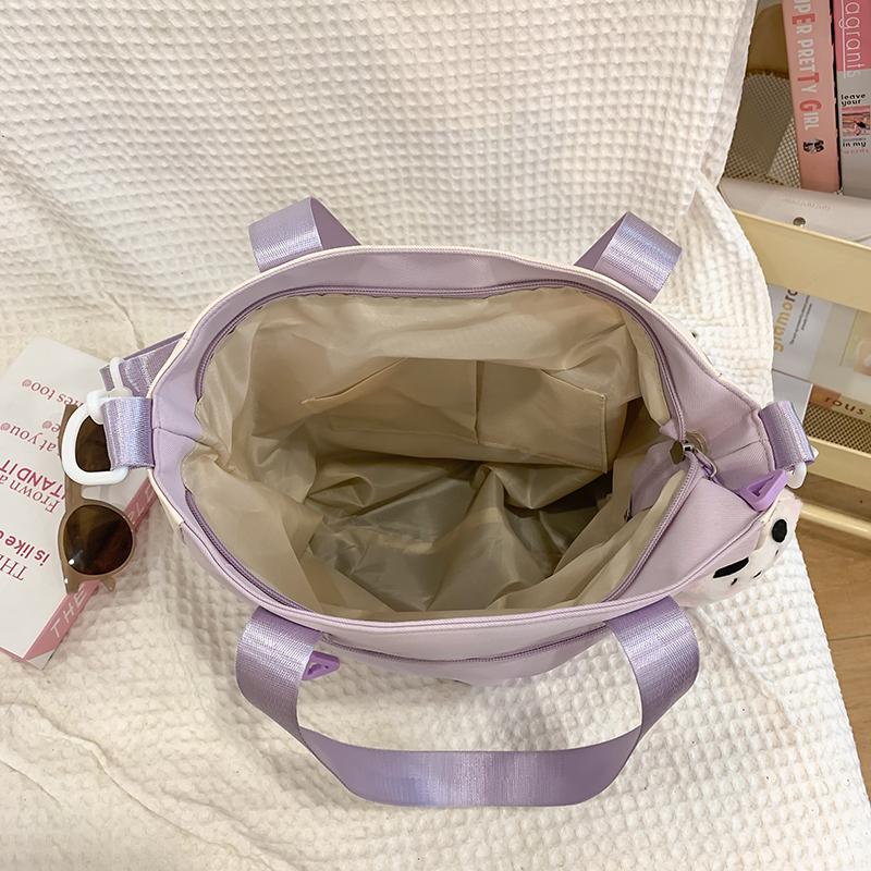 Color Block Shoulder Bag Women's Large Capacity Tote Bag Lightweight Handbag Student Crossbody Bag