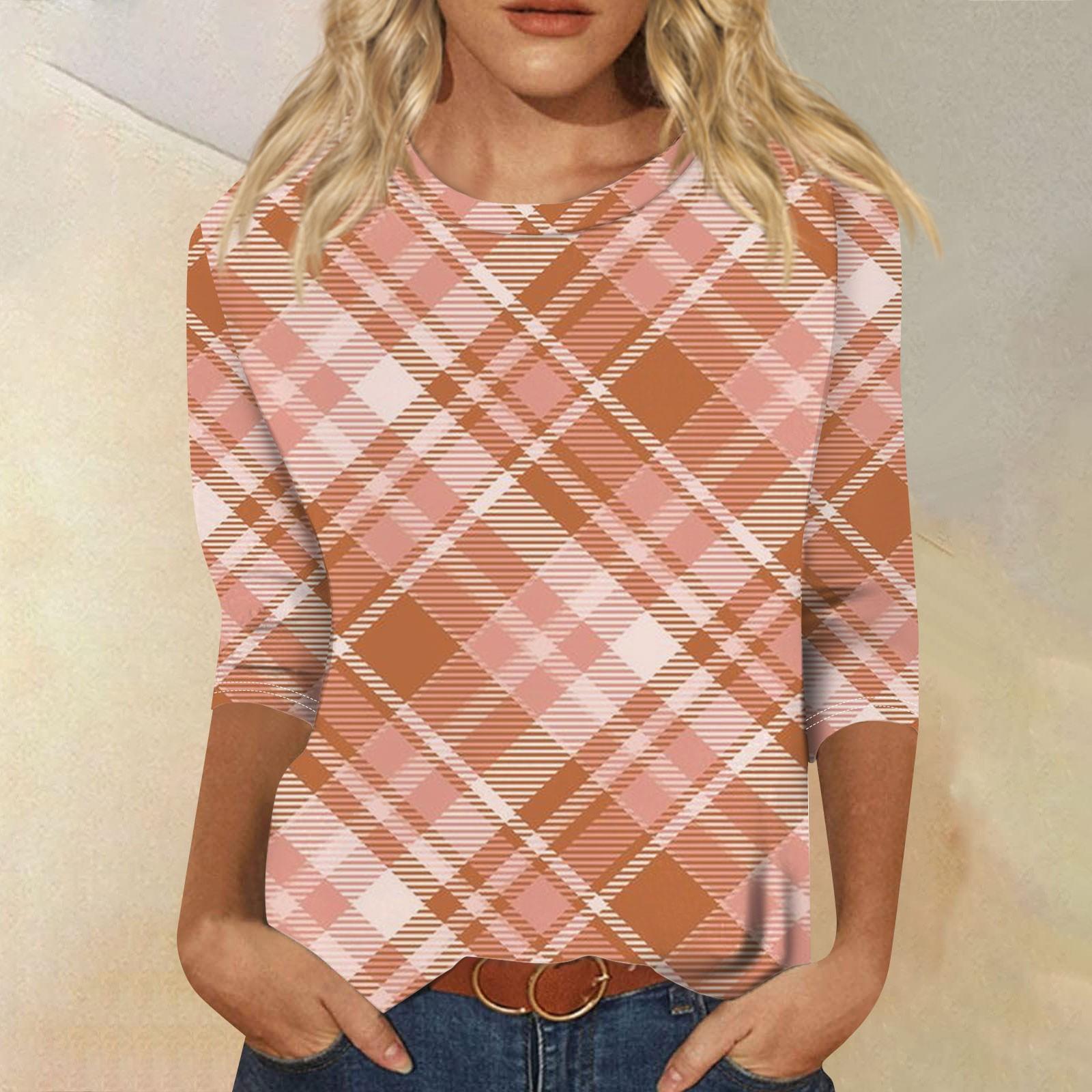 

Женская мода Свободный повседневный топ с круглым вырезом и принтом с семью раздельными рукавами XL киноварь