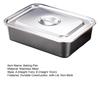 Flat Bottom Square Basin Stainless Steel Extra Deep Lasagna Baking Pan with Lid Non-stick Roasting Casserole Dish