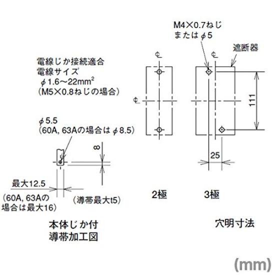 Mitsubishi Electric 2P 30A Pojistka NN NF32-SV (Žádný jistič) (2 pól) (AC/DC)